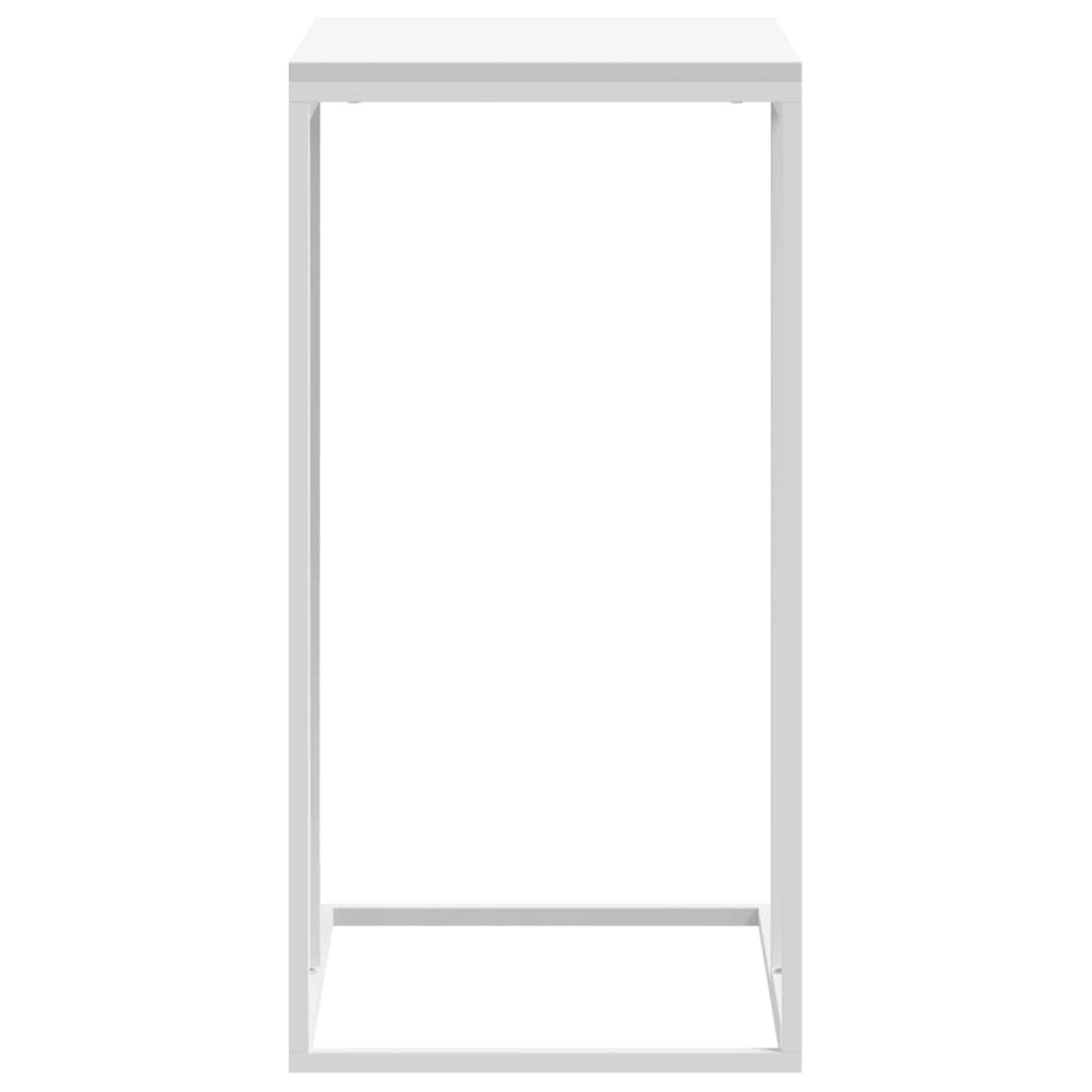 Side Table White 40x30x59 cm Engineered Wood