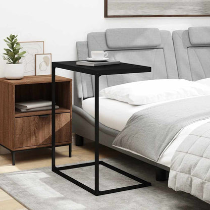 Side Table Black 55x35x66 cm Engineered Wood