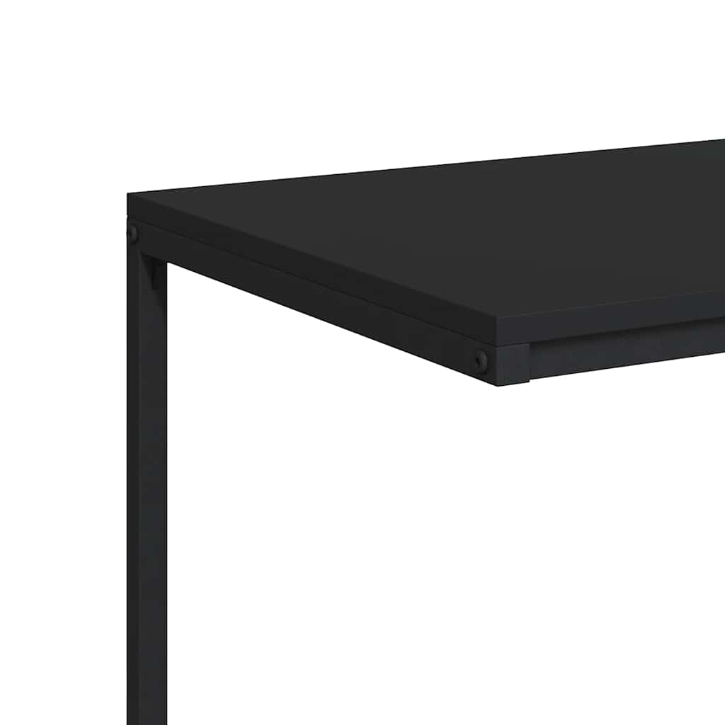 Side Table Black 55x35x66 cm Engineered Wood