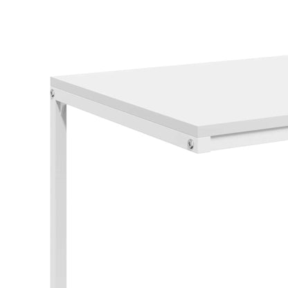 Side Table White 55x35x66 cm Engineered Wood