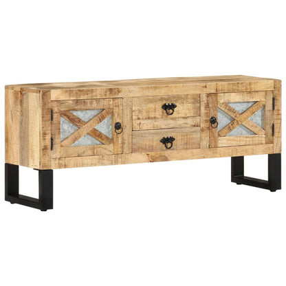 328276 vidaXL TV Cabinet 110x30x45 cm Rough Mango Wood