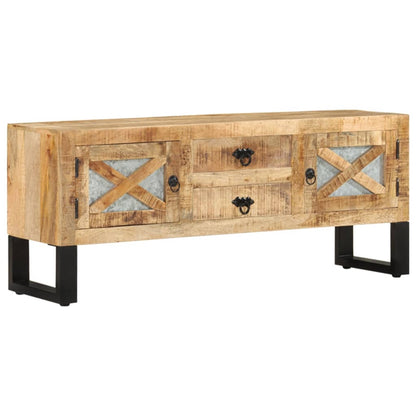 328276 vidaXL TV Cabinet 110x30x45 cm Rough Mango Wood