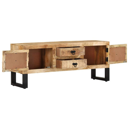 328276 vidaXL TV Cabinet 110x30x45 cm Rough Mango Wood