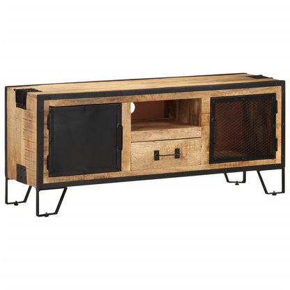 328284 vidaXL TV Cabinet 110x31x46 cm Rough Mango Wood