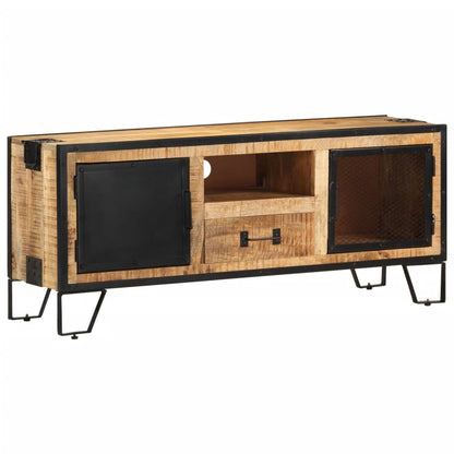 328284 vidaXL TV Cabinet 110x31x46 cm Rough Mango Wood