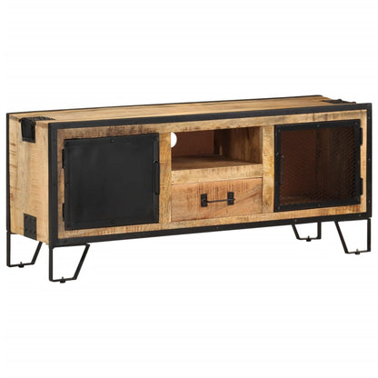 328284 vidaXL TV Cabinet 110x31x46 cm Rough Mango Wood