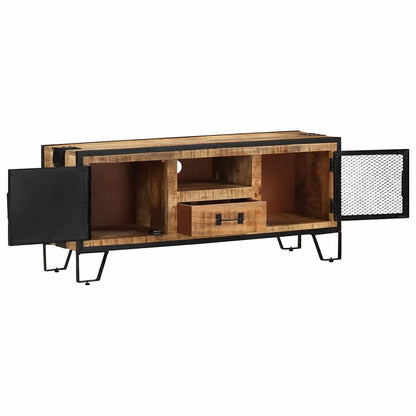 328284 vidaXL TV Cabinet 110x31x46 cm Rough Mango Wood