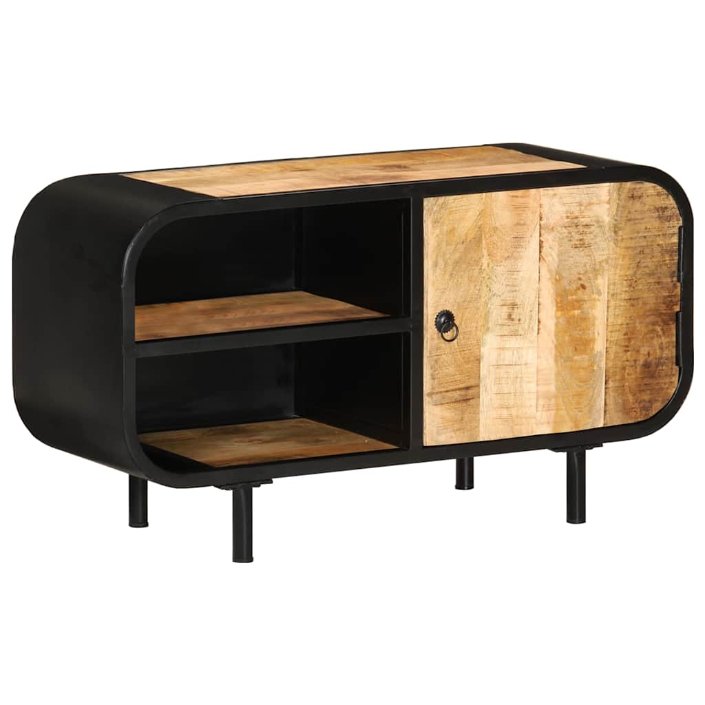 328412 vidaXL TV Cabinet 90x30x48 cm Rough Mango Wood