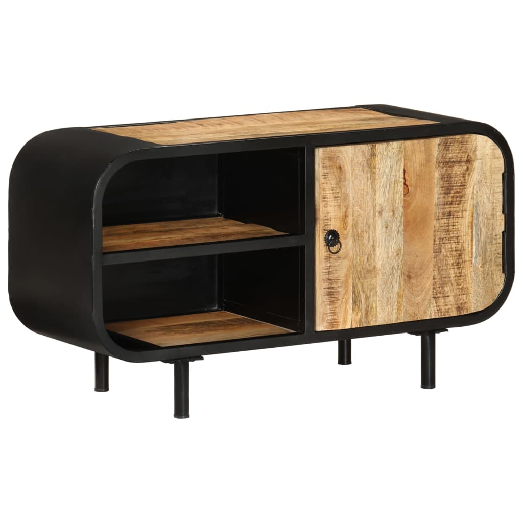 328412 vidaXL TV Cabinet 90x30x48 cm Rough Mango Wood