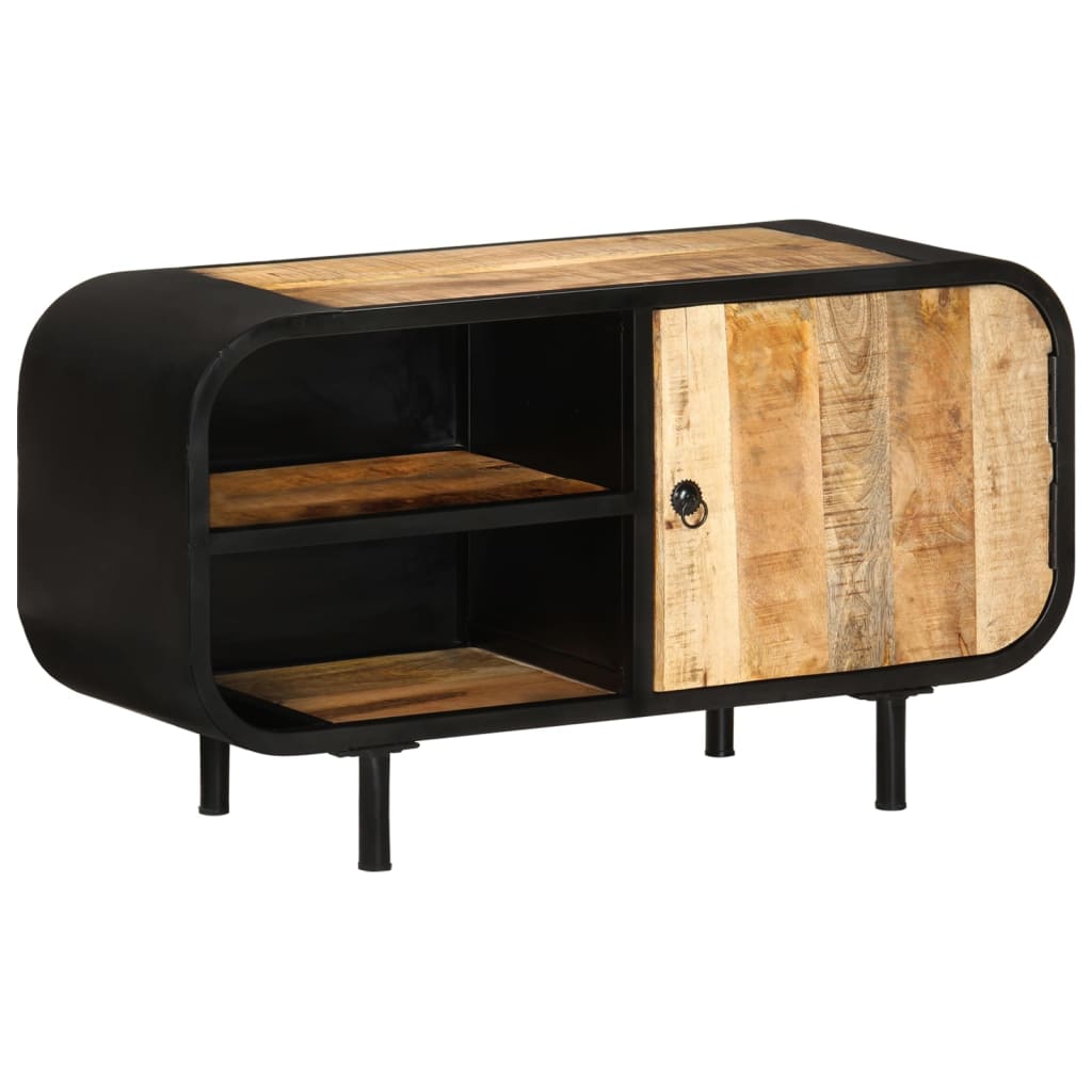 328412 vidaXL TV Cabinet 90x30x48 cm Rough Mango Wood