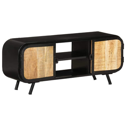 328414 vidaXL TV Cabinet 110x30x45 cm Rough Mango Wood