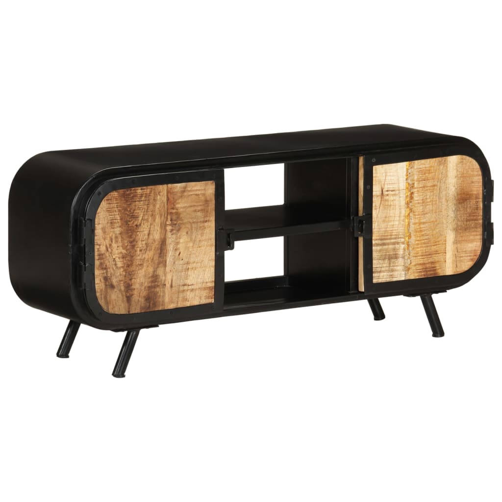 328414 vidaXL TV Cabinet 110x30x45 cm Rough Mango Wood