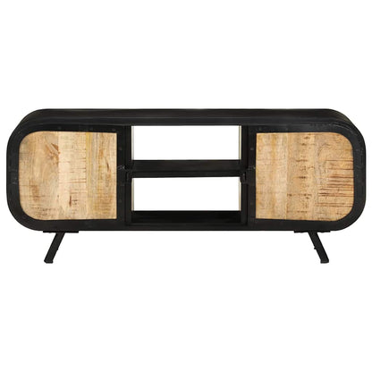 328414 vidaXL TV Cabinet 110x30x45 cm Rough Mango Wood