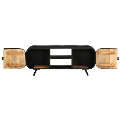 328414 vidaXL TV Cabinet 110x30x45 cm Rough Mango Wood