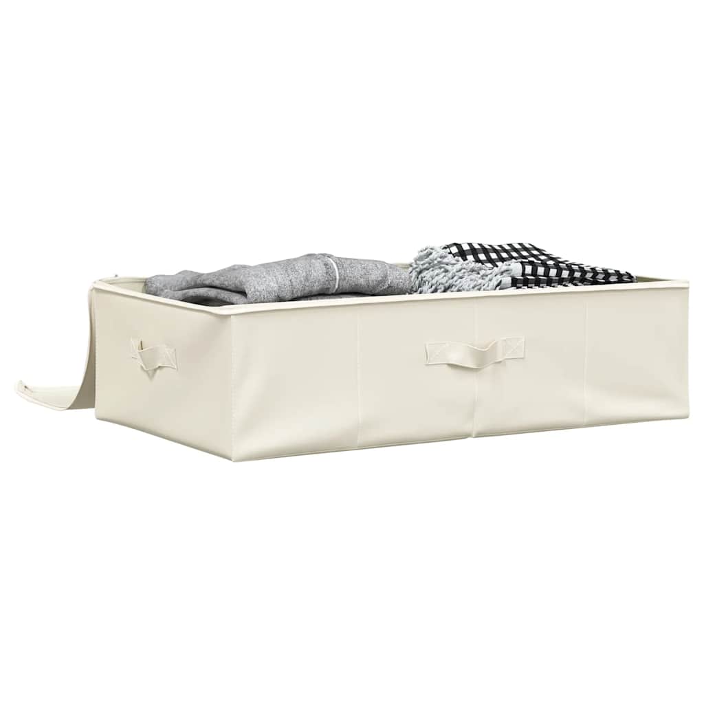 Storage Box Fabric 70x40x18 cm Cream