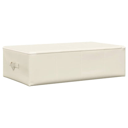 Storage Box Fabric 70x40x18 cm Cream