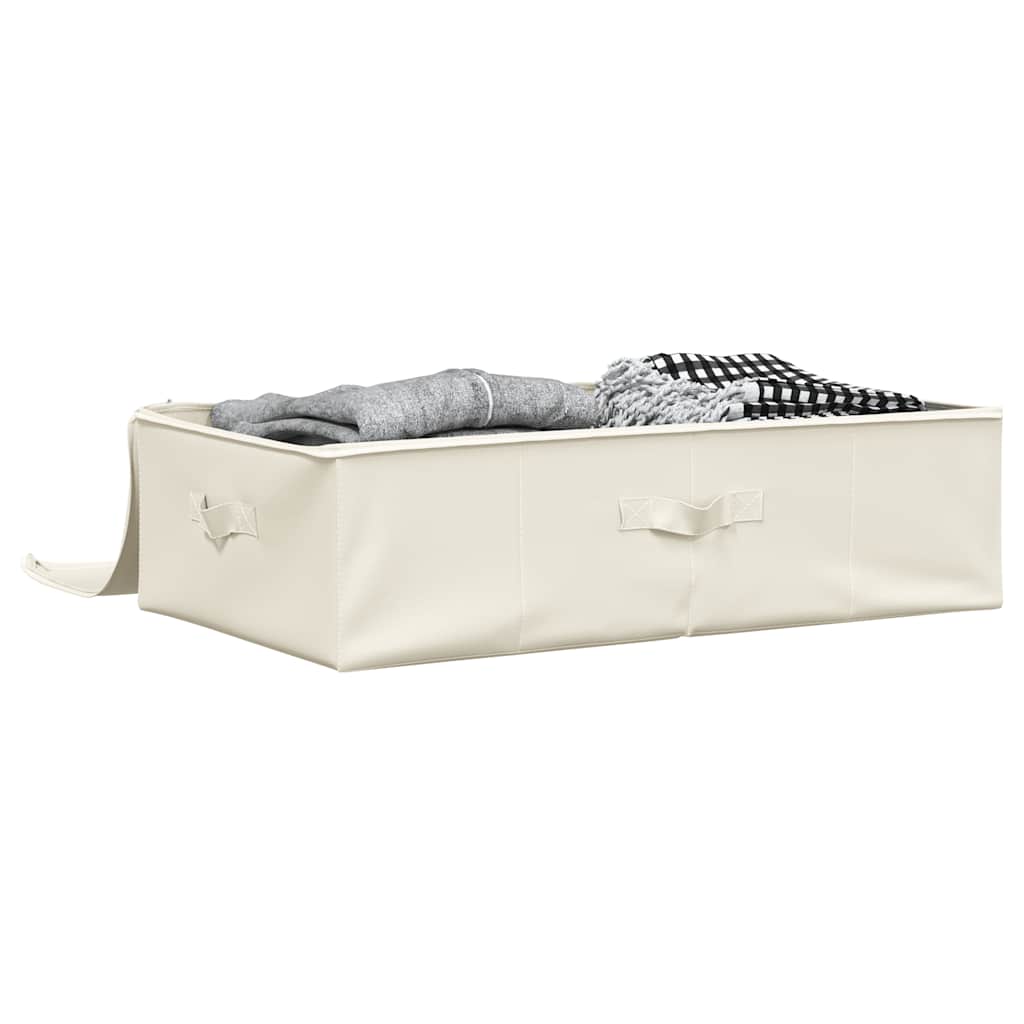 Storage Boxes 2 pcs Fabric 70x40x18 cm Cream