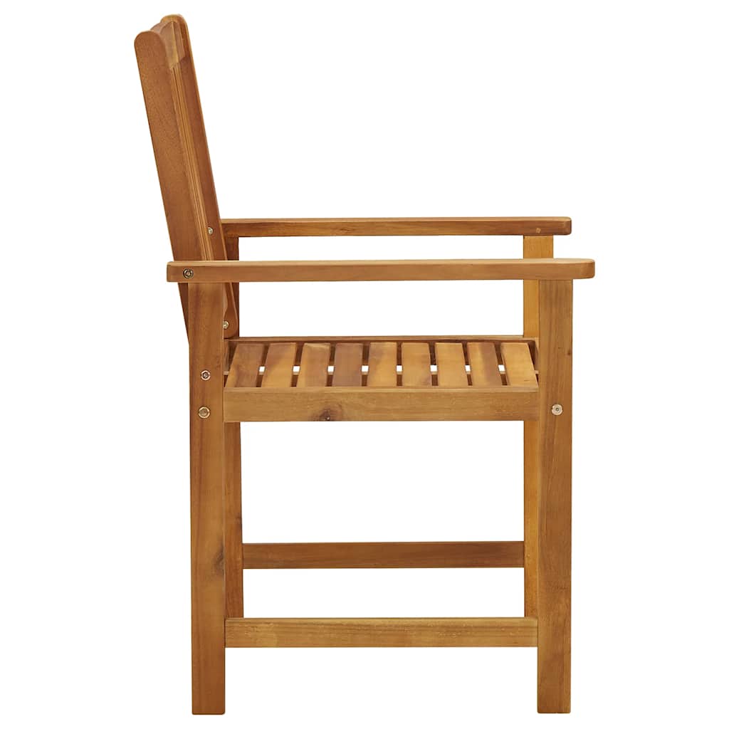 Garden Chair | Set of 8 | Brown | Solid Acacia Wood | Standard | Durable