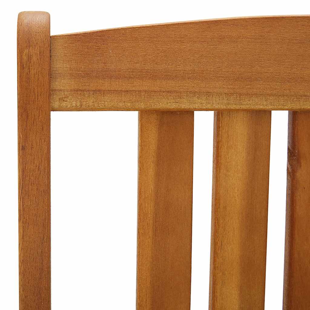 Garden Chair | Set of 8 | Brown | Solid Acacia Wood | Standard | Durable