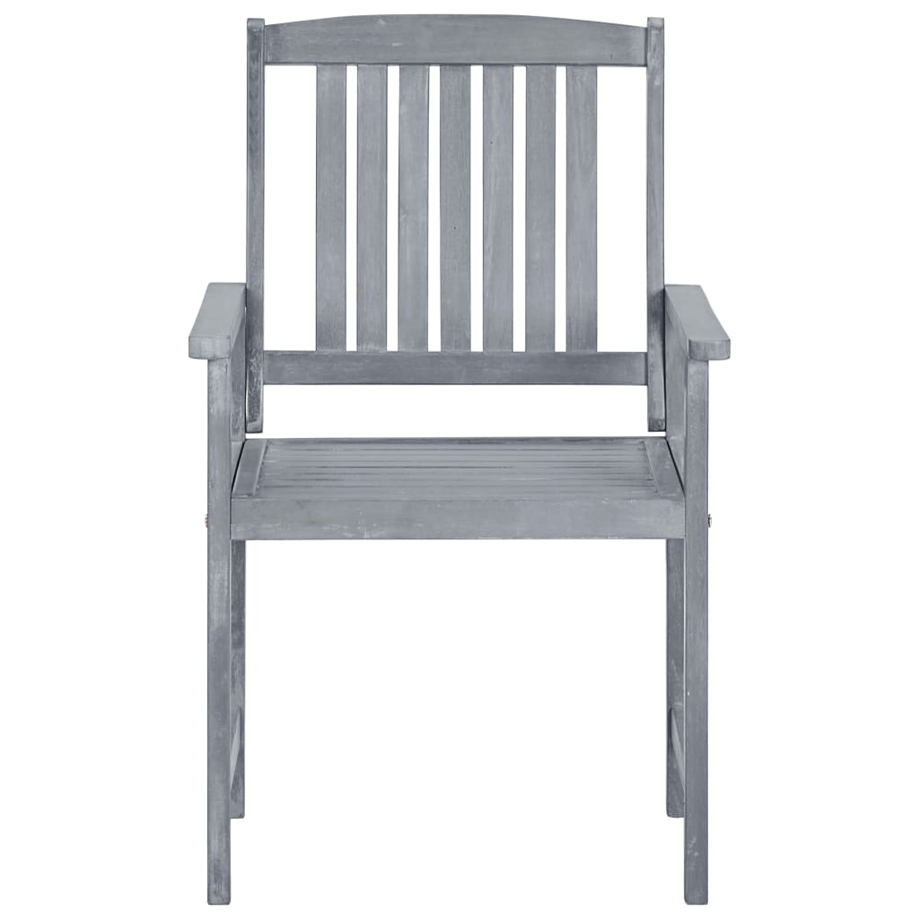 Garden Chairs 6 pcs Solid Acacia Wood Grey