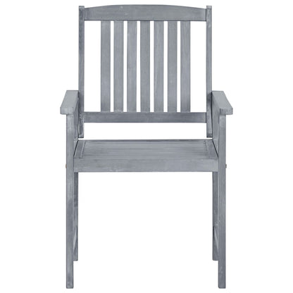 Garden Chairs 6 pcs Solid Acacia Wood Grey