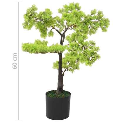 Artificial Cypress Bonsai with Pot 60 cm Green