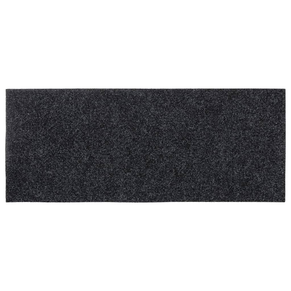 Stair Mats Self-adhesive 15 pcs 60x25 cm Dark Grey Rectangular