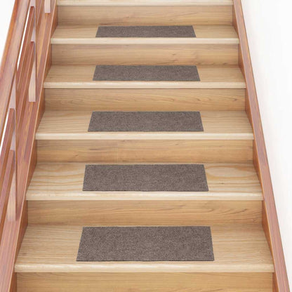 Stair Mats Self-adhesive 15 pcs 60x25 cm Beige Rectangular