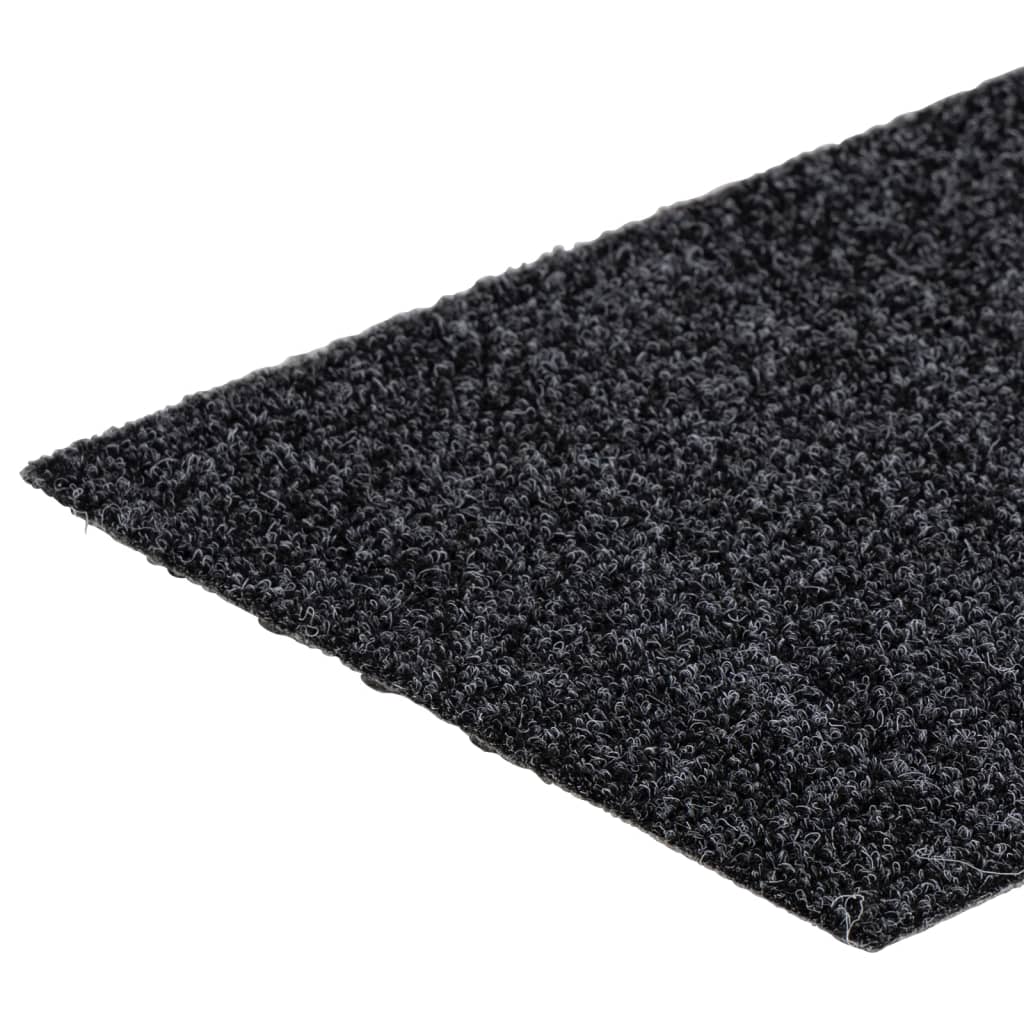 Stair Mats Self-adhesive 15 pcs 76x20 cm Dark Grey Rectangular