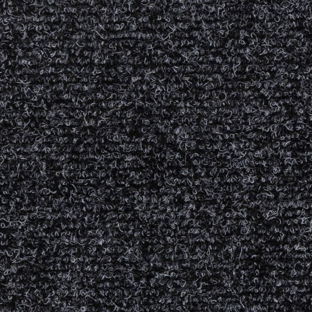 Stair Mats Self-adhesive 15 pcs 76x20 cm Dark Grey Rectangular