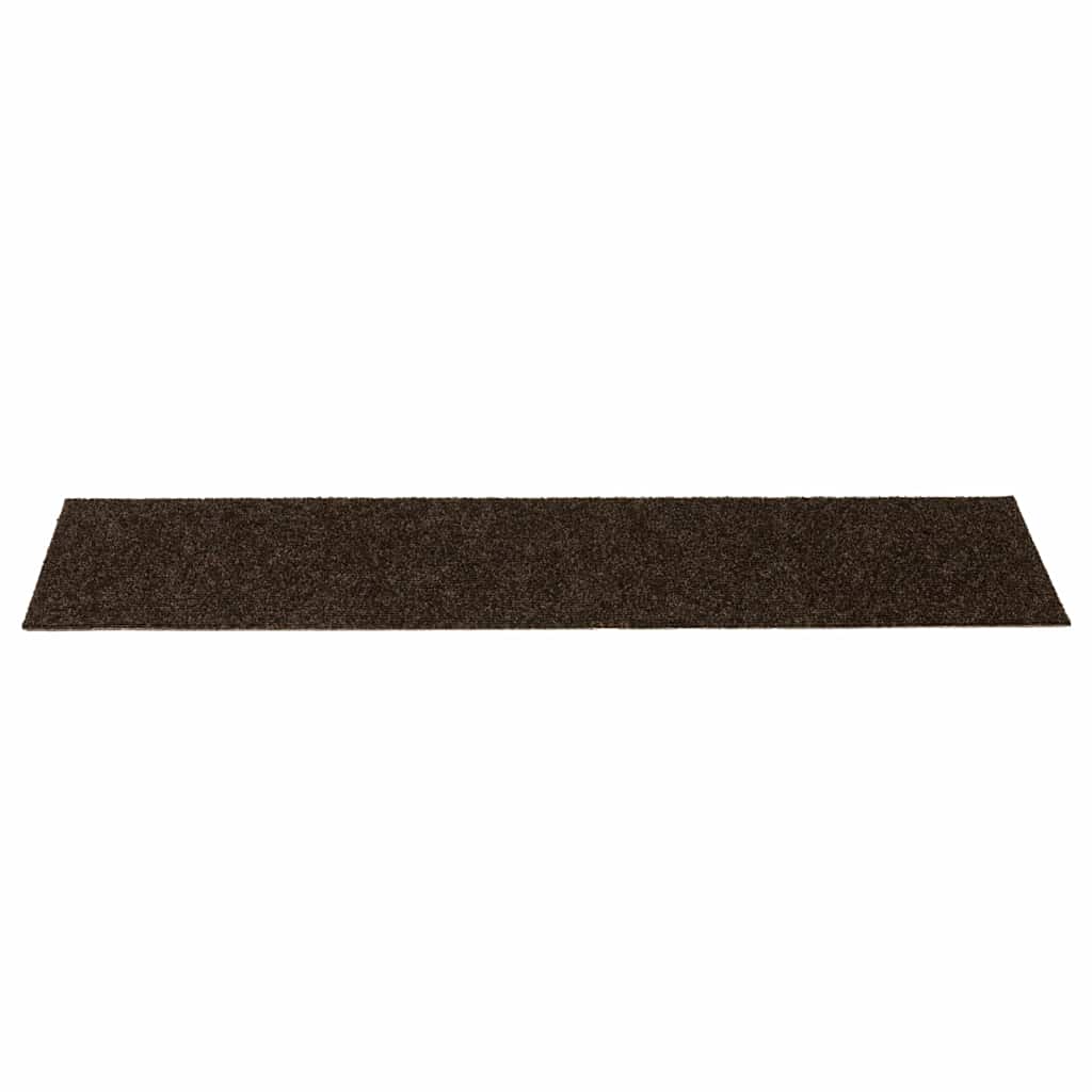 Stair Mats Self-adhesive 15 pcs 76x20 cm Brown Rectangular