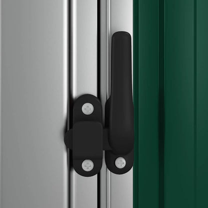 Garden Shed Green 118.5x97x209.5 cm Galvanised Steel