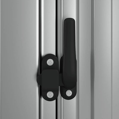 Garden Shed Grey 118.5x97x209.5 cm Galvanised Steel