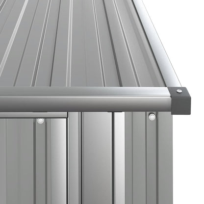 Garden Shed Grey 118.5x97x209.5 cm Galvanised Steel