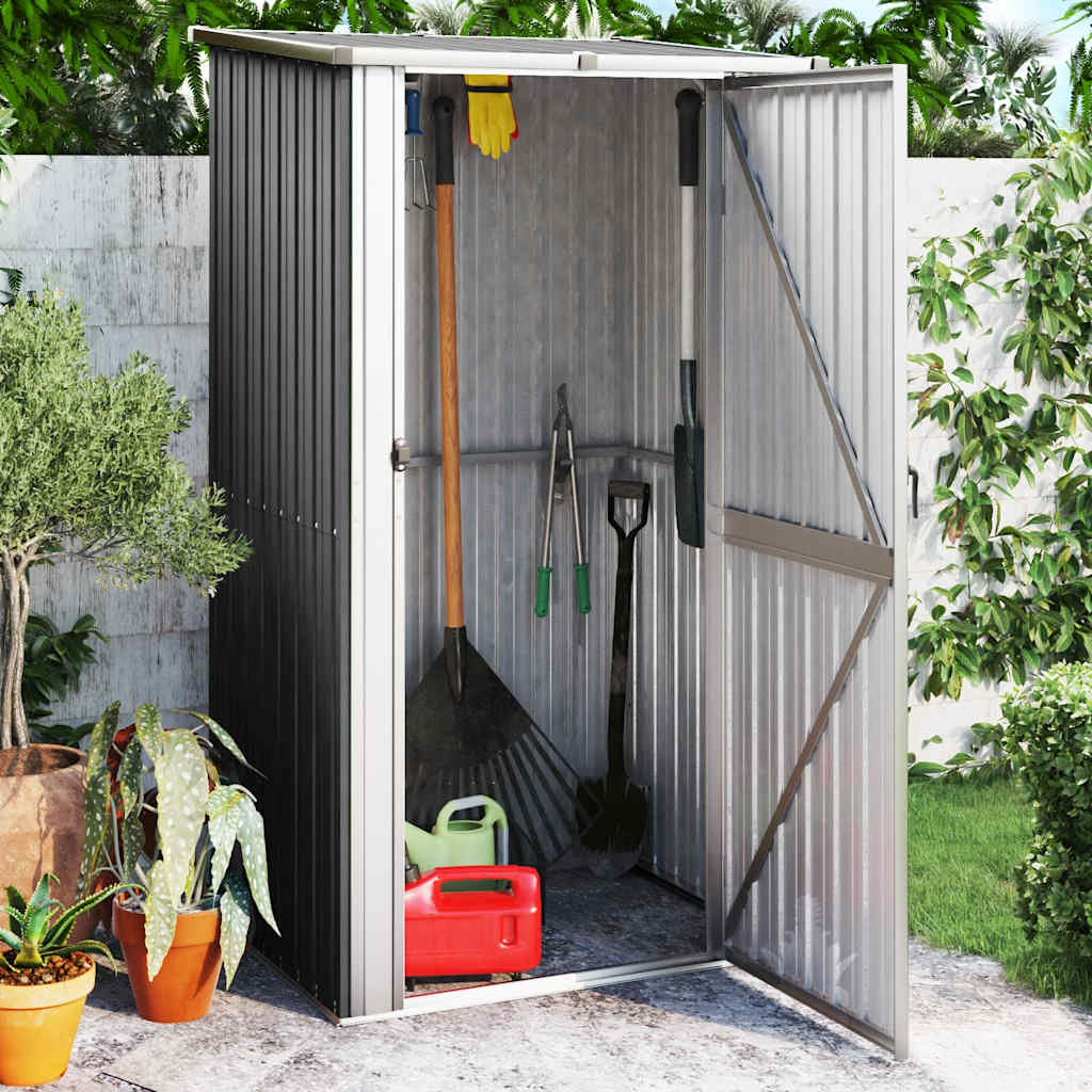 Garden Shed Anthracite 118.5x97x209.5 cm Galvanised Steel