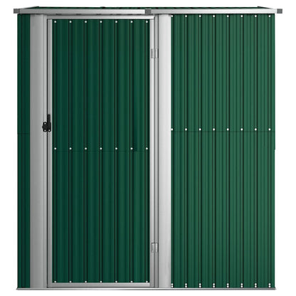 Garden Shed Green 180.5x97x209.5 cm Galvanised Steel
