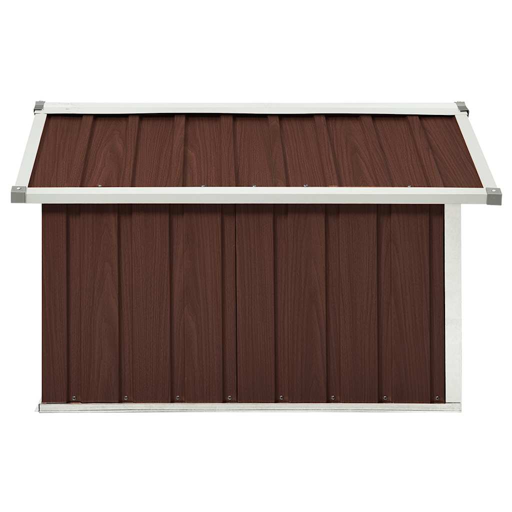 Garden Robot Lawnmower Shed 92x97x63 cm Galvanised Steel Brown