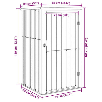 Garden Tool Shed Green 88x89x161 cm Galvanised Steel