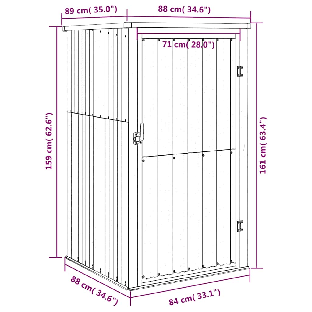 Tool Shed | Anthracite | Galvanised steel, Metal, Plastic | Standard
