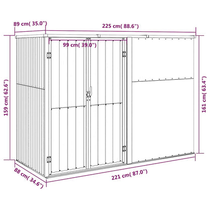 Tool Shed | Anthracite | Galvanised steel, metal | Large |  Durable