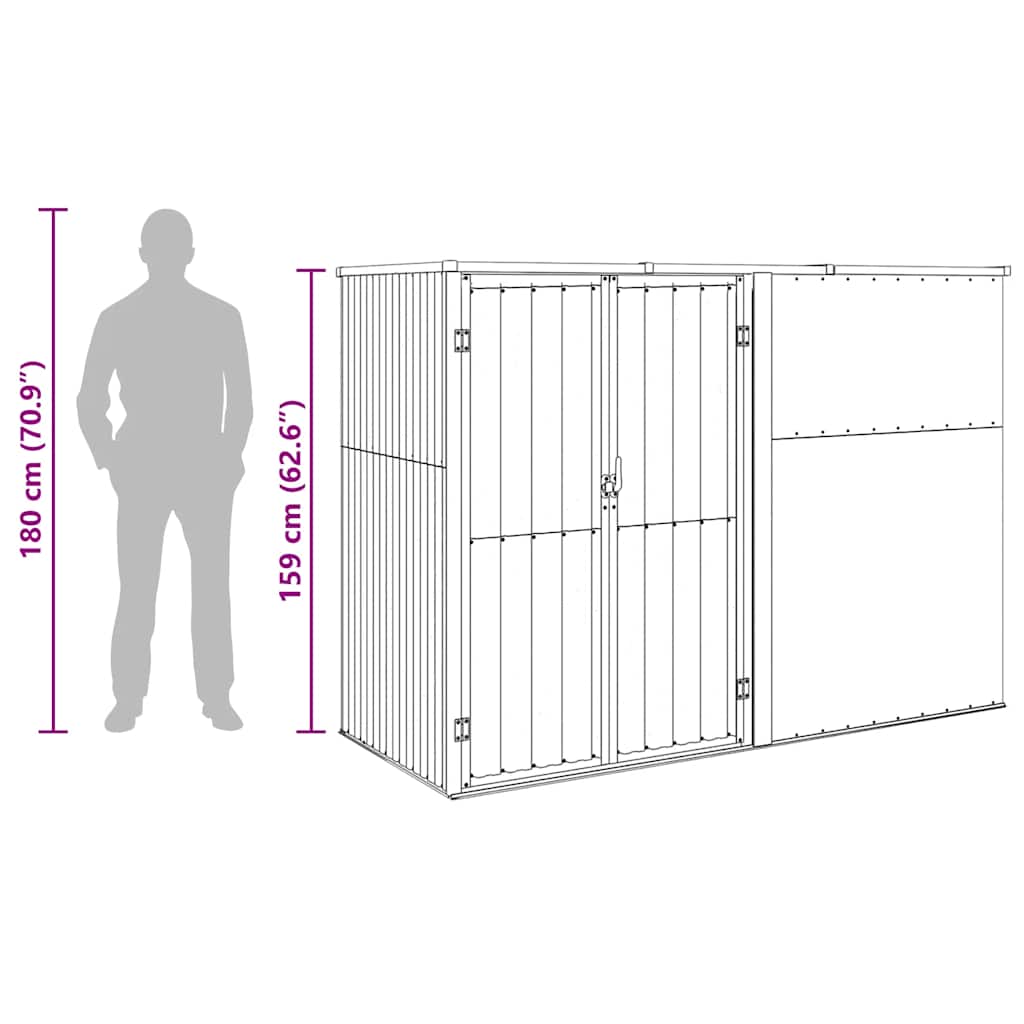 Tool Shed | Anthracite | Galvanised steel, metal | Large |  Durable