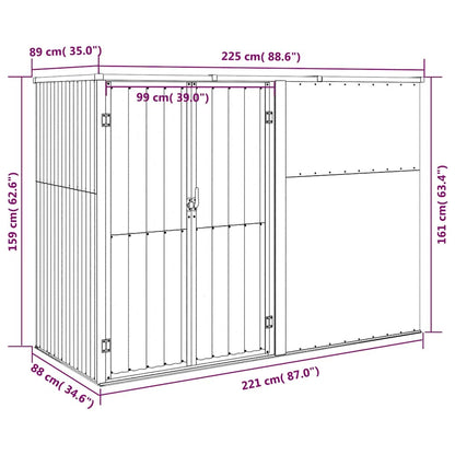 Tool Shed | Brown | Galvanised steel, metal | Large | Garden Tool Shed