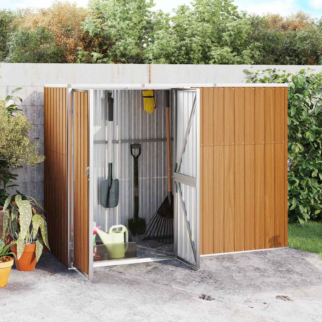 Tool Shed | Brown | Galvanised steel, metal | Large | Garden Tool Shed