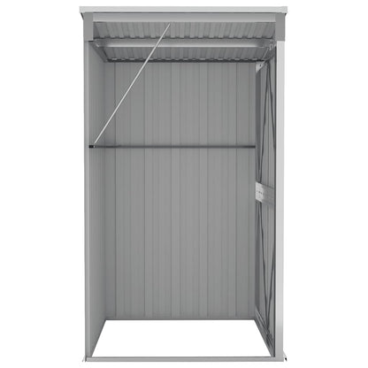 Wall-mounted Garden Shed Grey 118x100x178 cm Galvanised Steel