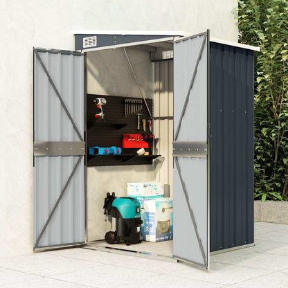 Wall-mounted Garden Shed Anthracite 118x100x178 cm Steel