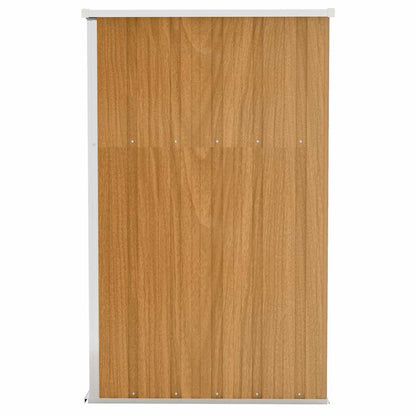 Wall-mounted Garden Shed Brown 118x100x178 cm Galvanised Steel