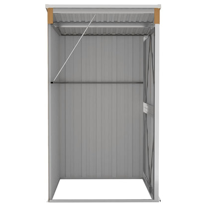 Wall-mounted Garden Shed Brown 118x100x178 cm Galvanised Steel
