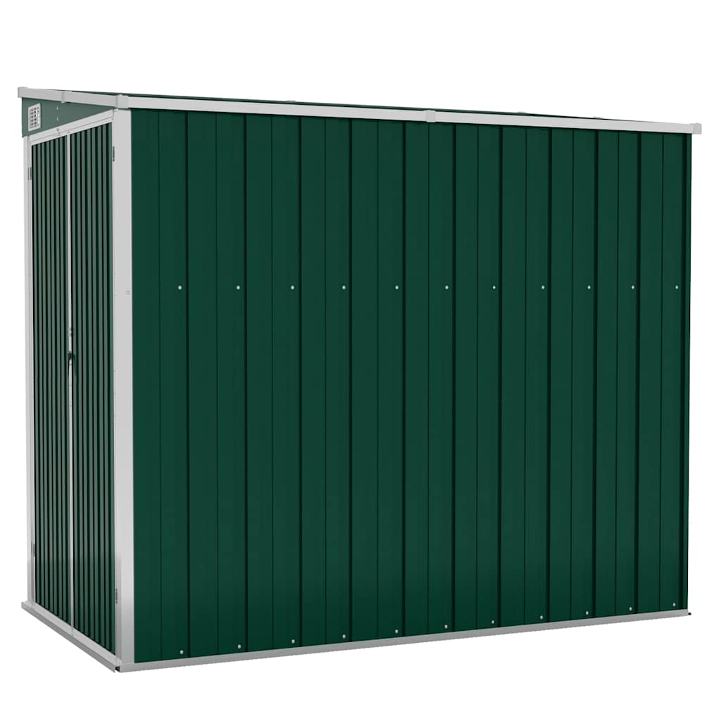 Wall-mounted Garden Shed Green 118x194x178 cm Galvanised Steel