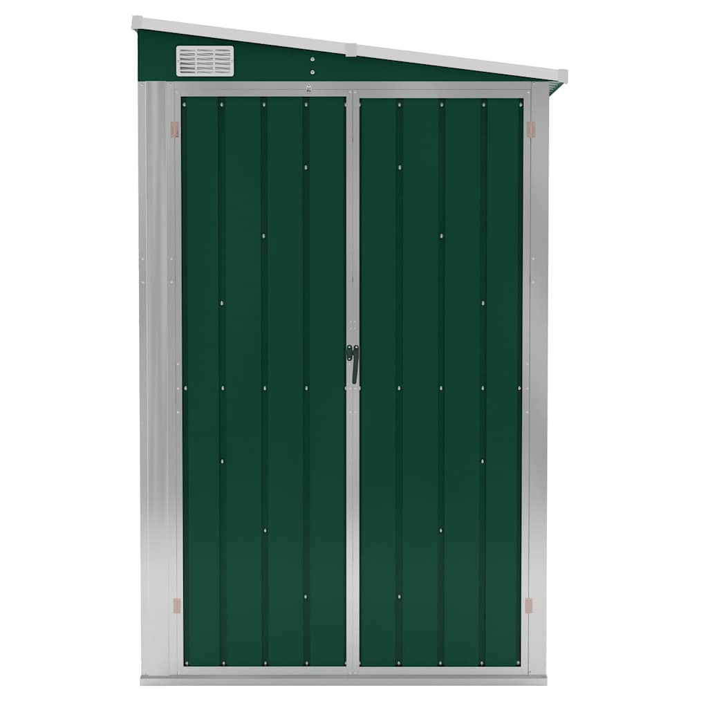 Wall-mounted Garden Shed Green 118x194x178 cm Galvanised Steel