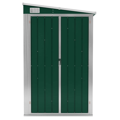 Wall-mounted Garden Shed Green 118x194x178 cm Galvanised Steel